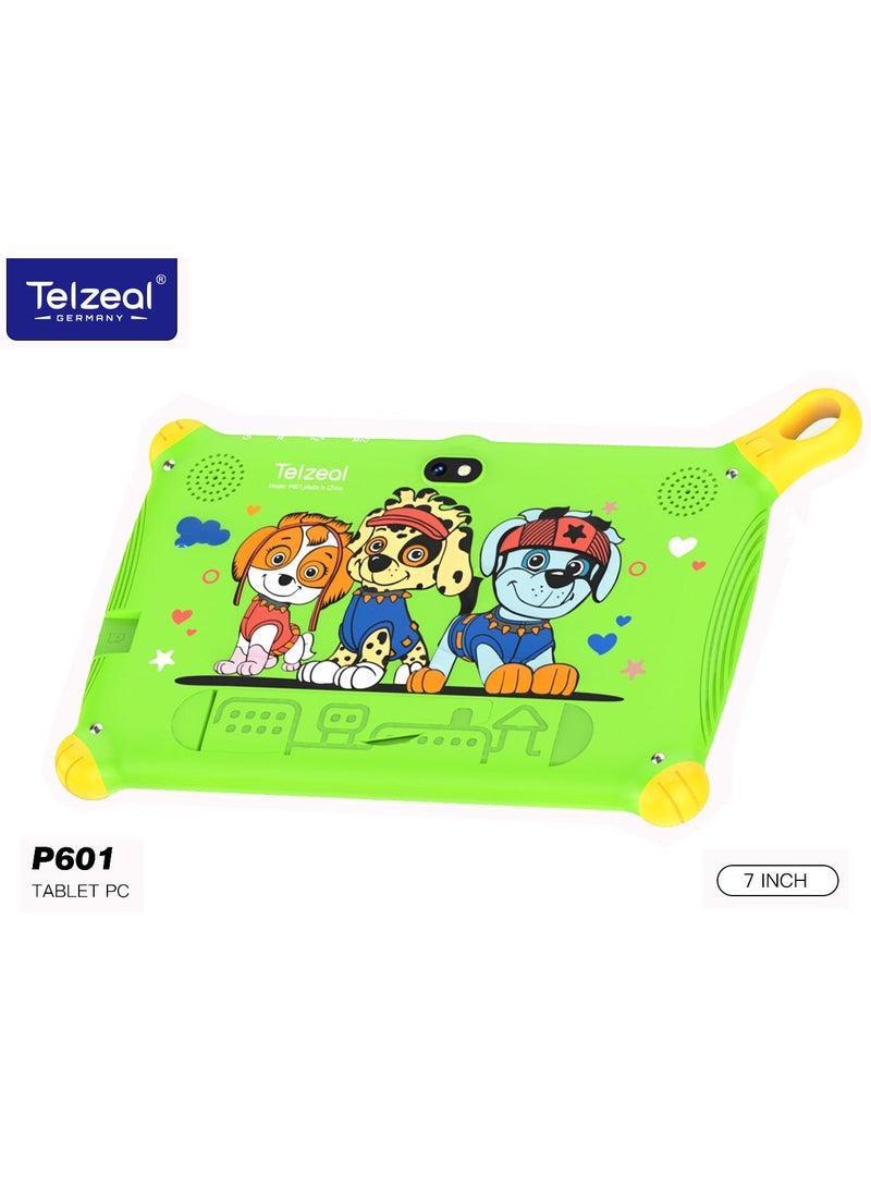 Telzeal P601 Android 10.1 Kids Tablet 7 Inch HD Display With 6GB RAM 128GB ROM 3000mAh Battery Green - Image 1